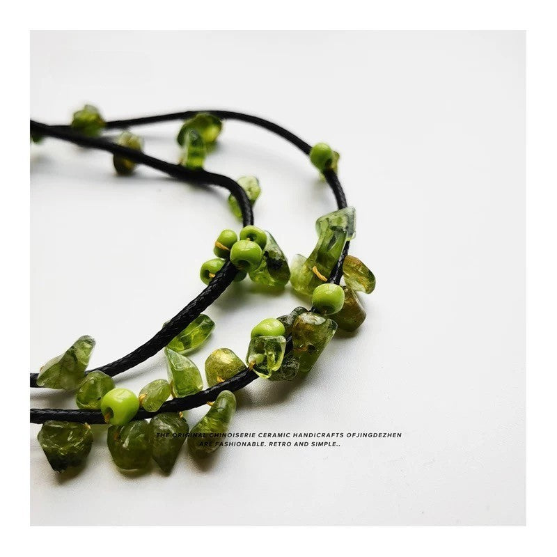 Olivine Crystal Healing Bracelet - Handmade Peridot Jewelry for Balance