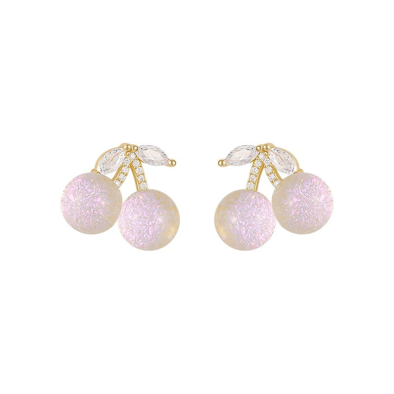 Dreamy Cloud Cherry Stud Earrings - Cute Style Jewelry