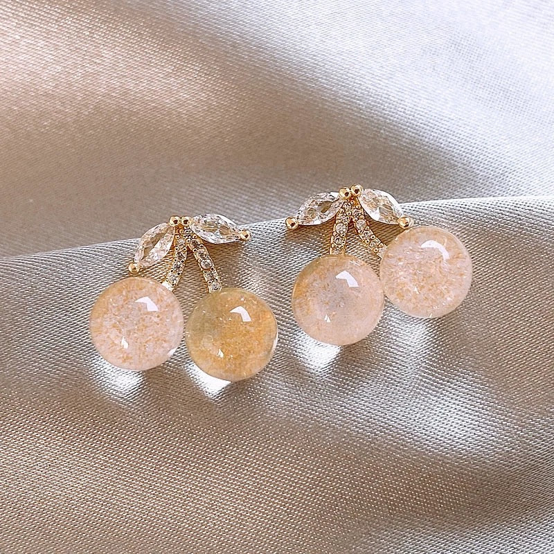 Dreamy Cloud Cherry Stud Earrings - Cute Style Jewelry